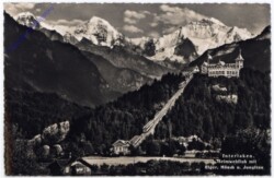 Interlaken, Heimwehfluh mit Eiger, Münch u Jungfrau