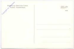 Hamburg-Amerika Linie, Kammer, Touristen-Klasse