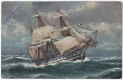 Marine-Galerie 225: Französisches Kriegsschiff im Sturm