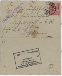 Kartenbrief aus 1914