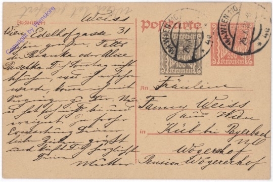 ak182967 Kartenbrief aus 1923