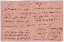 Kartenbrief aus 1919