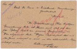 Kartenbrief aus 1929