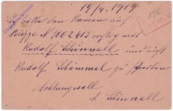 ak182980a Kartenbrief aus 1919