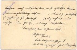Kartenbrief aus 1912