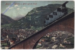 Bolzano (Bozen), Virgilbahn u. Blick auf die Stadt