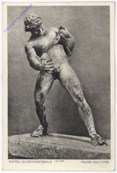 Napoli, Museo Nazionale - Fauno coll'otre
