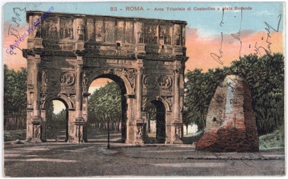 ak183408 Roma (Rom), Arco Trionfale di Costantino e Meta Sudande