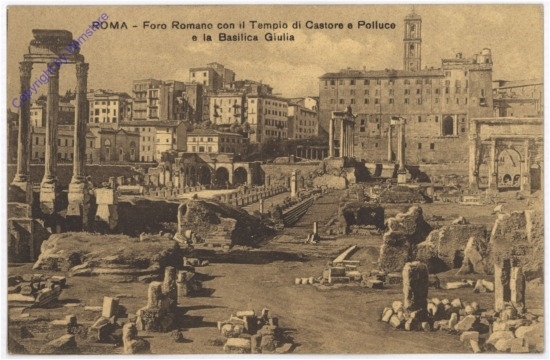Roma (Rom), Foro Romano con il Tempio die Castore e Polluce