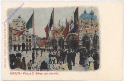 Venezia (Venedig), Piazza S. Marco con piccioni
