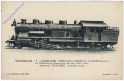 Schmalspurige 1 F 1-Zweizylinder-Heißdampf-Gemischtzug-Tenderlokomotive