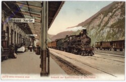 Gotthardbahn - Ankunft in Göschenen
