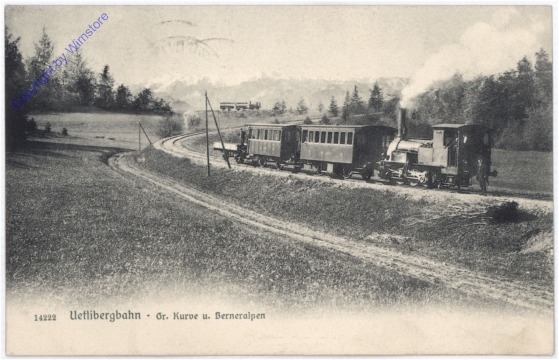 Uetlibergbahn - Gr. Kurve u. Berneralpen