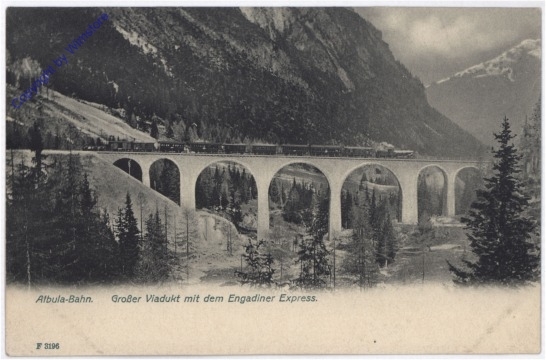 Albula-Bahn, Großer Viadukt mit dem Engadiner Express