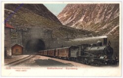 ak183805 Gotthardbahn, Tunnel, Expresszug