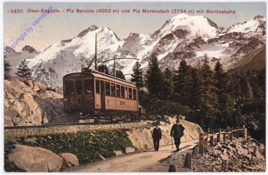 Berninabahn, Ober-Engadin, Piz Bernina und Piz Morteratsch