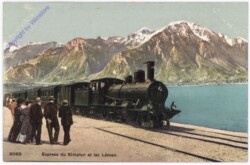 Simplon-Express et lac Leman