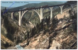 ak183814 Rhätische Bahn, Viaduct bei Wiesen