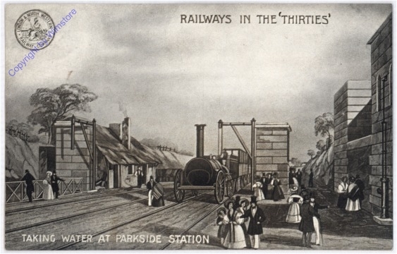 Taking water at Parkside Station