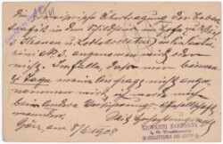 Kartenbrief aus 1908