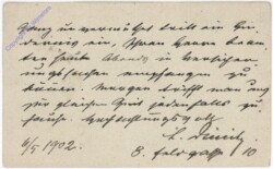 Kartenbrief aus 1902