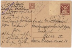 Kartenbrief aus 1921