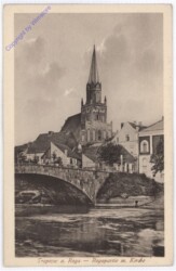 ak184293 Treptow a. Rega, Regapartie mit Kirche