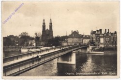 ak184299 Oppeln, Jahrhundertbrücke u. kath. Kirche