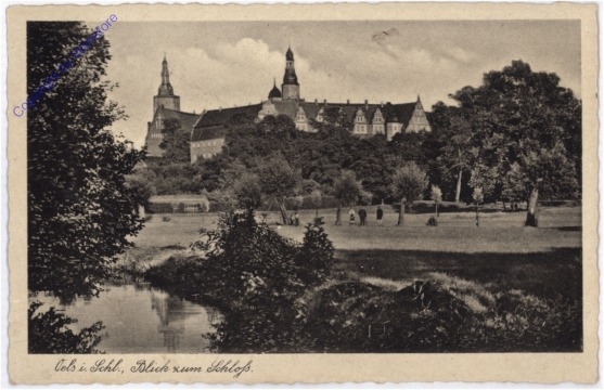 Oels i. Schl., Blick zum Schloss