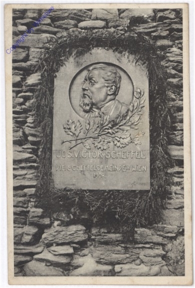 Aggsbach, Ruine Aggstein, Scheffel-Denkmal