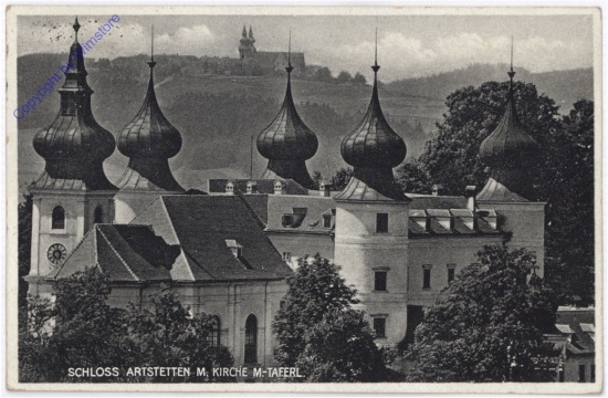 ak184728 Artstetten, Schloss m. Kirche