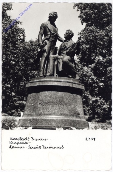 Baden, Kurpark, Lanner-Strauß-Denkmal