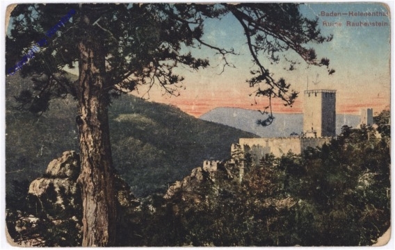 Baden, Helenental mit Ruine Rauhenstein