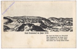 Drosendorf an der Thaya, Ortsansicht aus dem Jahre 1640