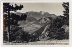 Hohe Wand, Ausblick gegen Geländ und Schneeberg