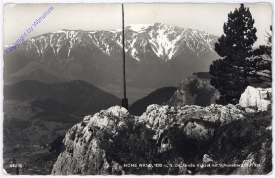 Hohe Wand, Große Kanzel mit Schneeberg