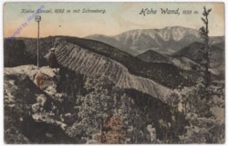 Hohe Wand, Kleine Kanzel mit Schneeberg