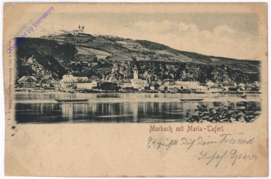 Marbach, Ansicht mit Maria Taferl