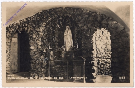 Maria Enzersdorf, Wallfahrtskirche, Lourdesgrotte