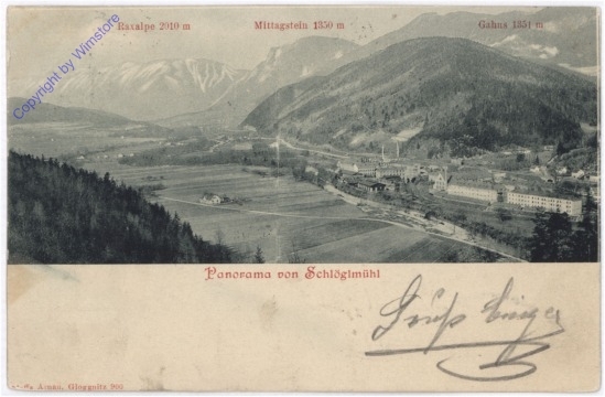 ak185968 Payerbach, Panorama von Schlöglmühl