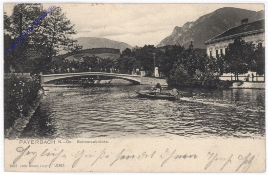 ak185970 Payerbach, Schwarzabrücke