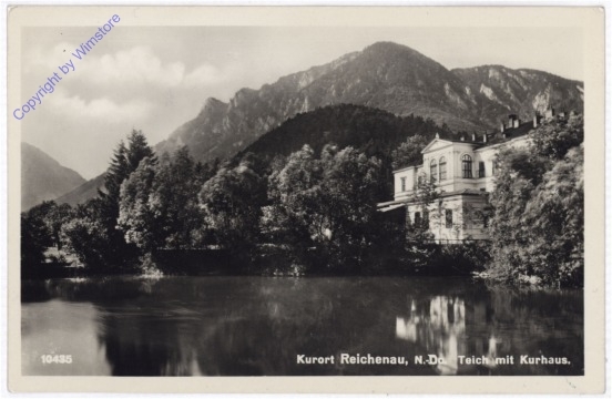 Reichenau, Teich mit Kurhaus