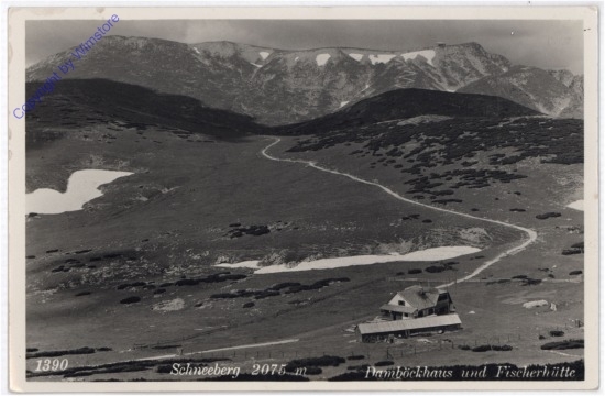 Schneeberg, Damböckhaus und Fischerhütte