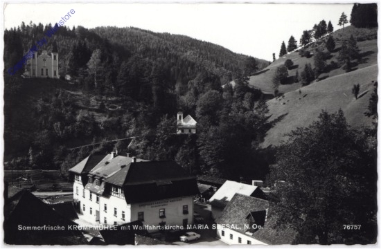 Schwarzois, Krupmühle mit Wallfahrtskirche Maria Seesal