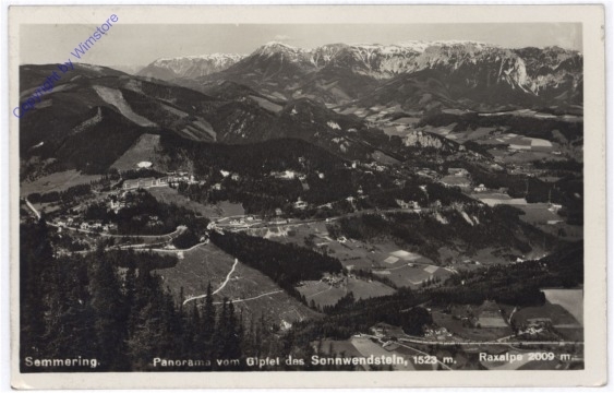 Semmering, Panorama vom Gipfel des Sonnwendsteins