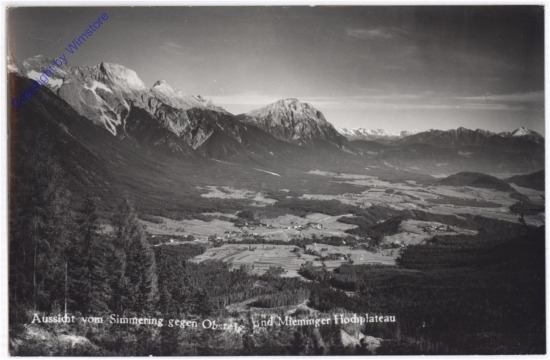Semmering, Aussicht vom Sinnering gegen Obsteig und Mieminger Hochplateau