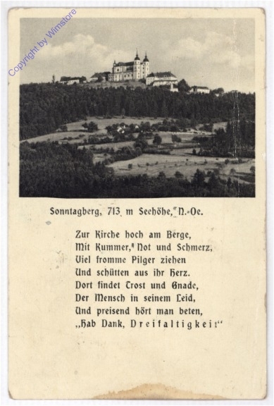 Sonntagberg, Ortsansicht mit Vers