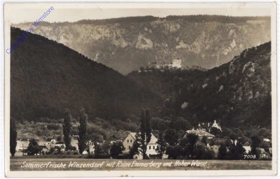 ak186726 Winzendorf, mit Ruine Emmerberg und Hoher Wand