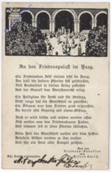 An den Friedenspalast im Haag