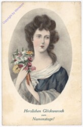 Damen mit  Blumen, Namenstag